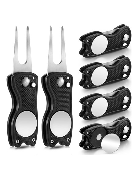 6 Herramientas de Reparación de Golf Skylety Plegables Acero Inoxidable