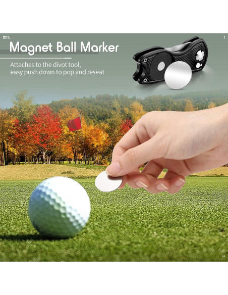 6 Herramientas de Reparación de Golf Skylety Plegables Acero Inoxidable