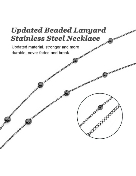 Cinta identificadora retráctil Vzrflee con 2 soportes - Negro