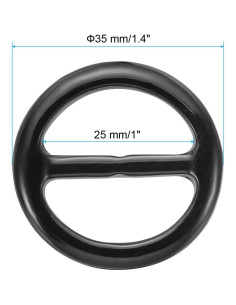 Anillo de Clip para Bufanda PATIKIL - 8 Piezas, Resina Negra 2