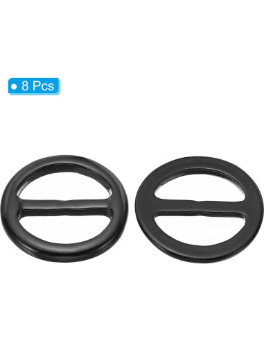 Anillo de Clip para Bufanda PATIKIL - 8 Piezas, Resina Negra