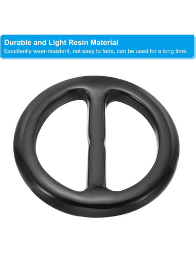 Anillo de Clip para Bufanda PATIKIL - 8 Piezas, Resina Negra