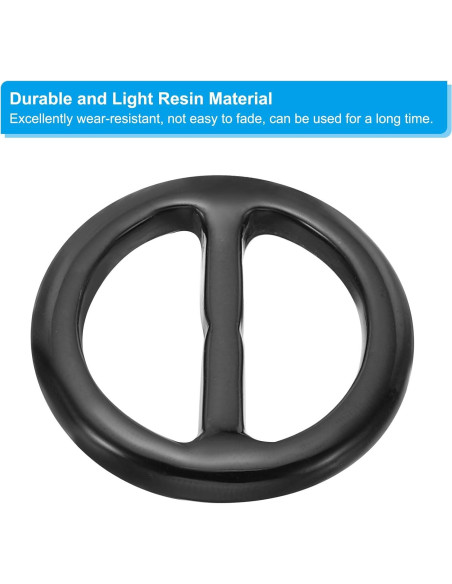 Anillo de Clip para Bufanda PATIKIL - 8 Piezas, Resina Negra