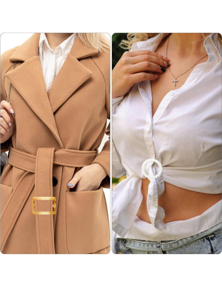 Anillo de Clip para Bufanda PATIKIL - 8 Piezas, Resina Negra