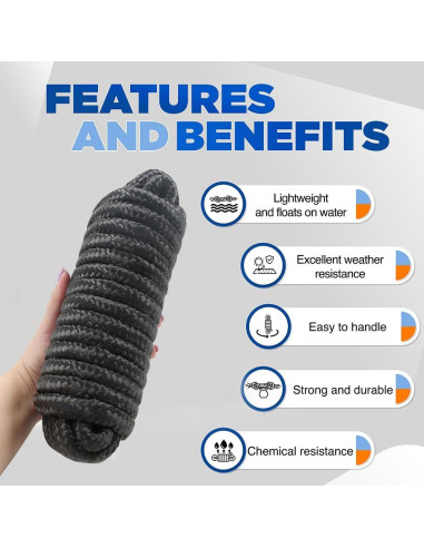 Cuerda trenzada de polipropileno GOLDEN COCK 1.27 cm x 9.75 m