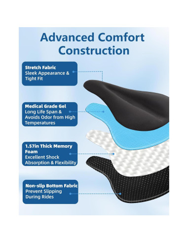 Funda de Asiento de Bicicleta Fitense con Gel 28x18cm