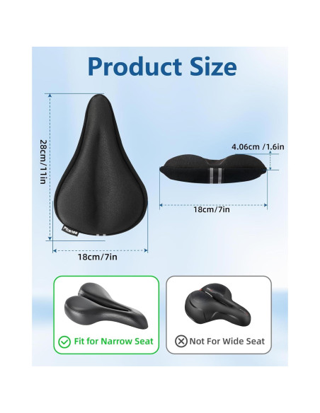 Funda de Asiento de Bicicleta Fitense con Gel 28x18cm