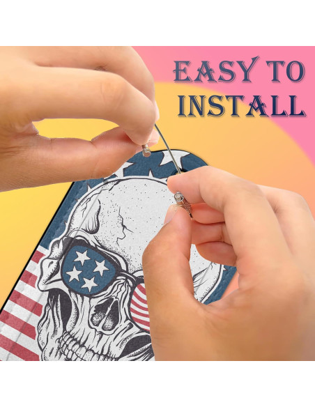 2 Etiquetas de Equipaje Smoaffly Calavera Americana Cuero