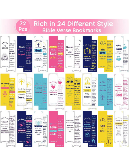 72 Marcadores de Escritura Cristiana BBTO - Inspiracionales