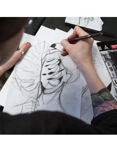 Set de 12 Marcadores Fineliners ARTEZA 0.4 mm Negros