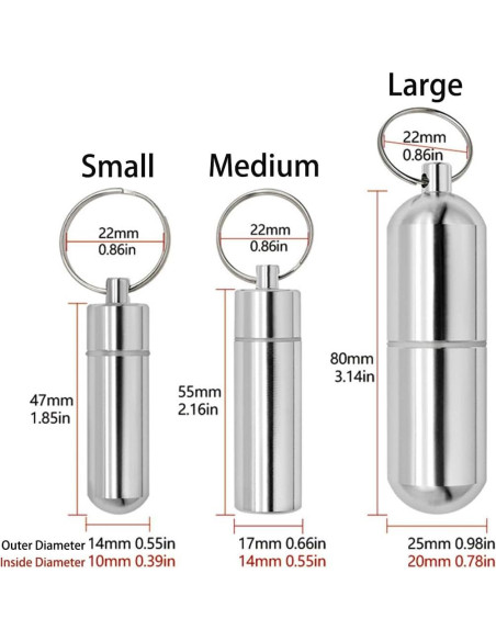 Organizador de Pastillas Portátil HCYJkluc Mediano Impermeable