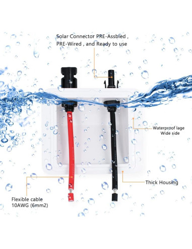 Entrada de Cable Solar Trisinger 0.1m 10AWG Doble Conector UV
