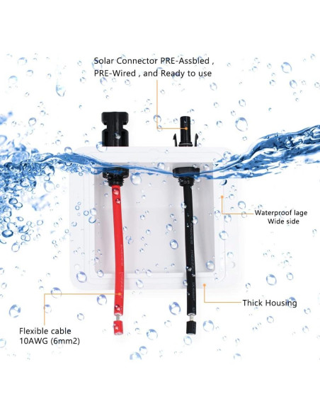 Entrada de Cable Solar Trisinger 0.1m 10AWG Doble Conector UV