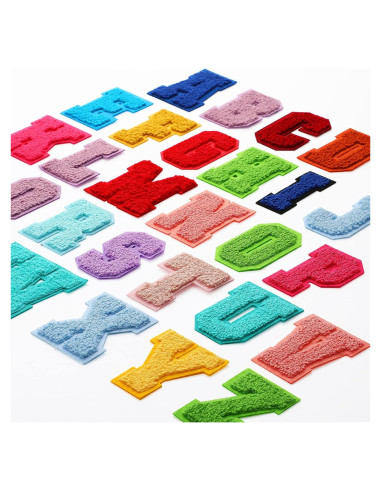 Parches Bordados de Letras A-Z Waydress 26 Pcs 7.1 cm