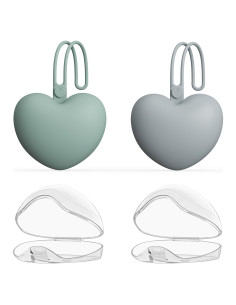 Juego de 4 Estuches para Chupetes Silicona y Transparente