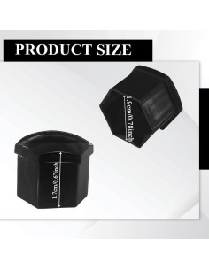 20 Cubiertas de Tuercas de Rueda 17mm Tecledsn - Negro 2