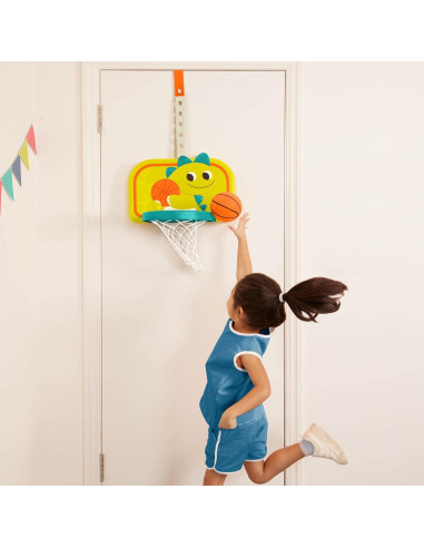 Red de Baloncesto Colgante B. toys Driblador Dinosaurio Ajustable