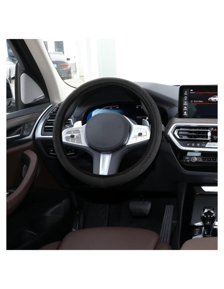 Funda de Volante de Coche Deemars 15 Pulgadas Microfibra Negra