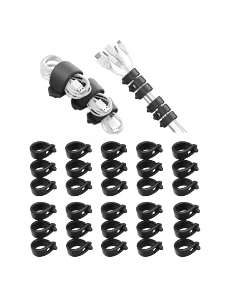 Organizador de Cables 10 Piezas Silicona ELFRhino 3 en 1