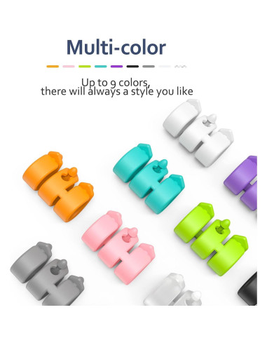 Organizador de Cables 10 Piezas Silicona ELFRhino 3 en 1