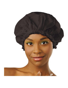 Gorro de Ducha DONNA Extra Grande Impermeable Negro 1PC