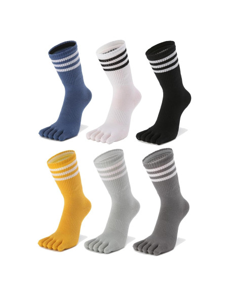 Calcetines de Dedo para Mujeres Fasot - 6 Paquetes Multicolor