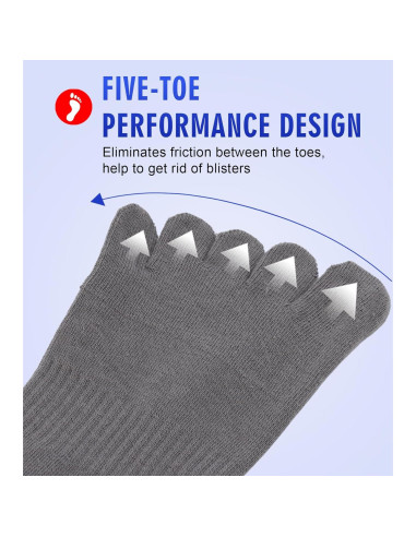 Calcetines de Dedo para Mujeres Fasot - 6 Paquetes Multicolor