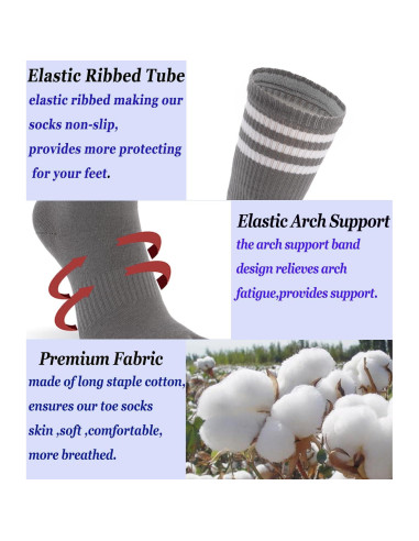 Calcetines de Dedo para Mujeres Fasot - 6 Paquetes Multicolor