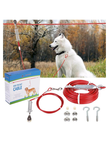 Cable de Atado para Perros PUPTECK 15.2m hasta 56.7kg