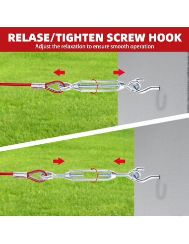 Cable de Atado para Perros PUPTECK 15.2m hasta 56.7kg