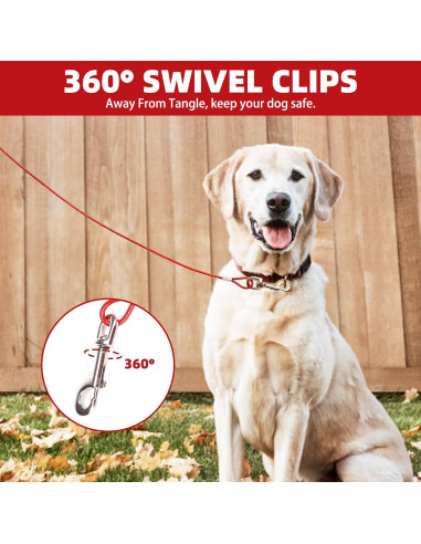 Cable de Atado para Perros PUPTECK 15.2m hasta 56.7kg