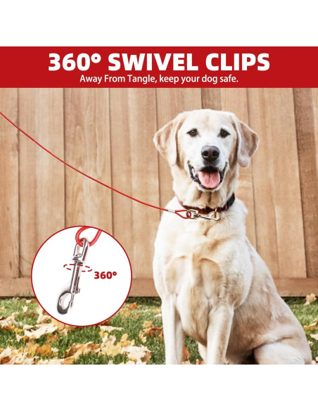 Cable de Atado para Perros PUPTECK 15.2m hasta 56.7kg