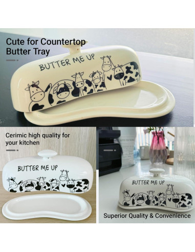 Plato para Mantequilla Lumicook Grande con Tapa de Acacia