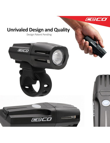 Faro de Bicicleta CECO F1200 1200 Lúmenes USB IP67 Resistente