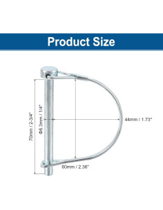 Pasador de Acoplamiento uxcell 10Pcs 6.3mm x 70mm para Remolques 2