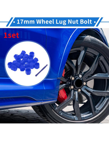 Tuerca de Pernos de Rueda 17mm VekAuto Azul Silicona