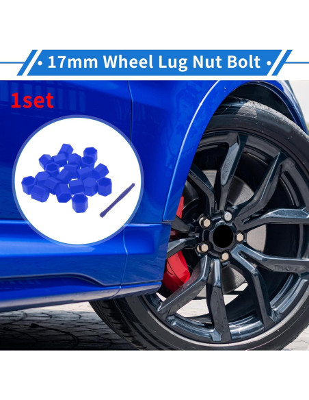 Tuerca de Pernos de Rueda 17mm VekAuto Azul Silicona