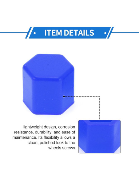 Tuerca de Pernos de Rueda 17mm VekAuto Azul Silicona