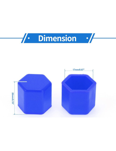 Tuerca de Pernos de Rueda 17mm VekAuto Azul Silicona