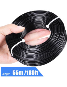 Alambre de Aluminio Negro 12 Gauge 55m para Manualidades Skartgripir 2