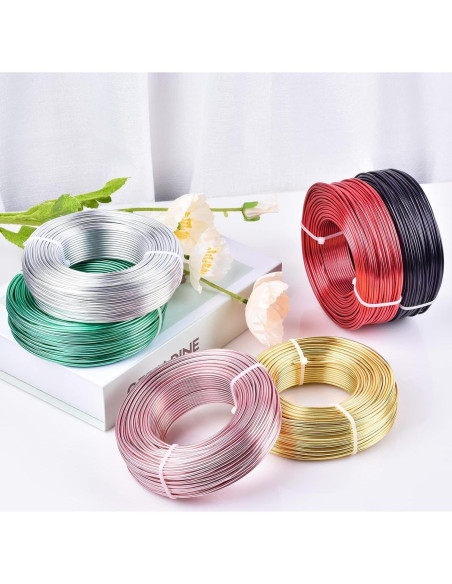 Alambre de Aluminio Negro 12 Gauge 55m para Manualidades Skartgripir