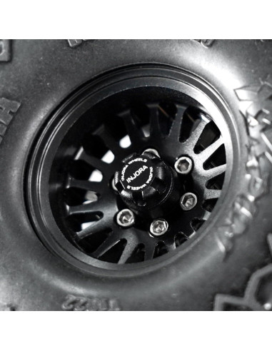 Tuercas de Bloqueo M2.5 INJORA con Tapa de Aluminio - Negro