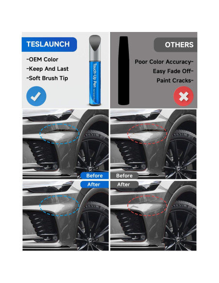 Pintura de Retocado TESLAUNCH 1H9 Perla Gris Nebulosa 12ml