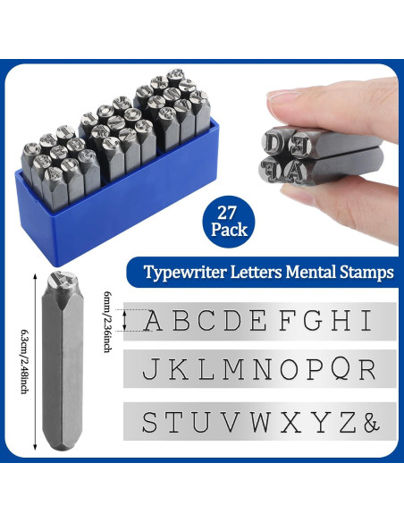 Juego de Sellos Metálicos Lingvee 6mm para Joyería y Artesanía