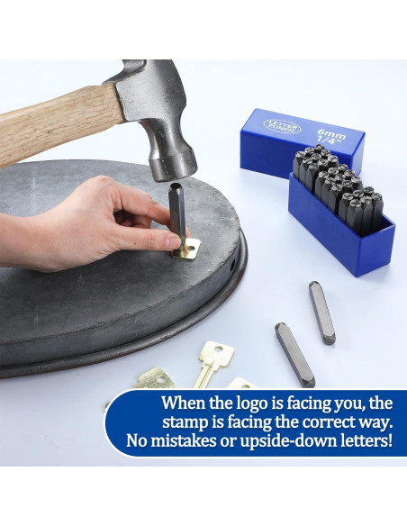 Juego de Sellos Metálicos Lingvee 6mm para Joyería y Artesanía