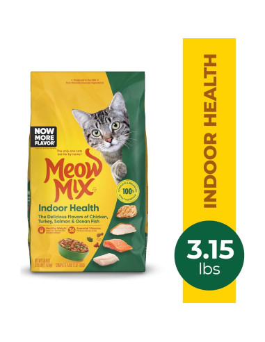 Comida Seca para Gatos Meow Mix Salud Interior 4x1.43kg