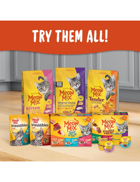 Comida Seca para Gatos Meow Mix Salud Interior 4x1.43kg