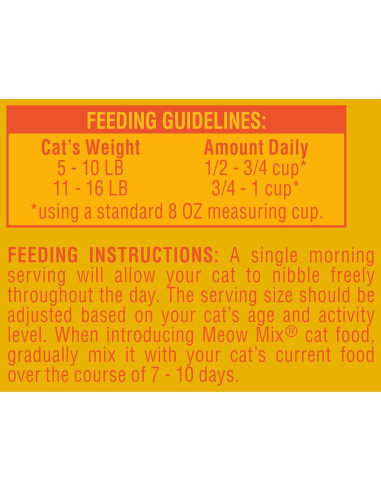 Comida Seca para Gatos Meow Mix Salud Interior 4x1.43kg