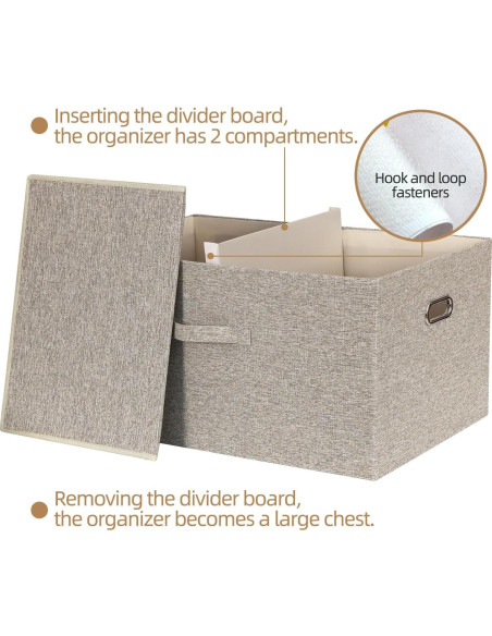 Organizador de Maletero BinWhiz 70L Beige 59.4x39.9x29.9 cm