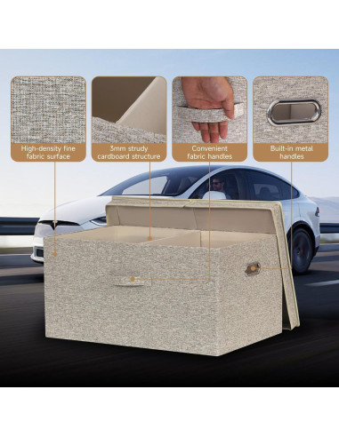 Organizador de Maletero BinWhiz 70L Beige 59.4x39.9x29.9 cm